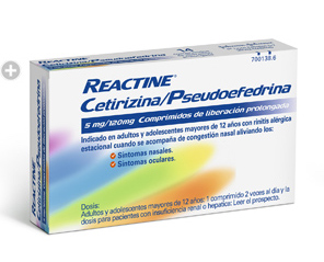 reactine antihistaminico